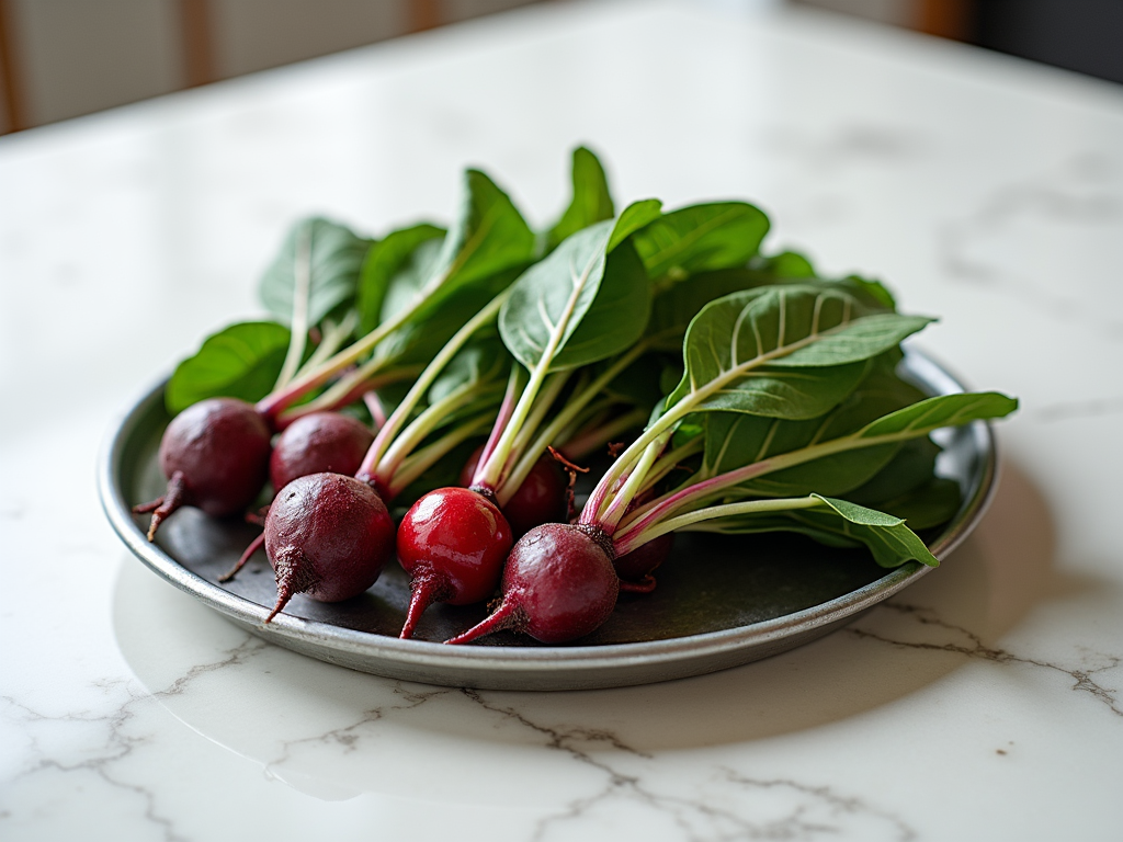 Fresh beet greens